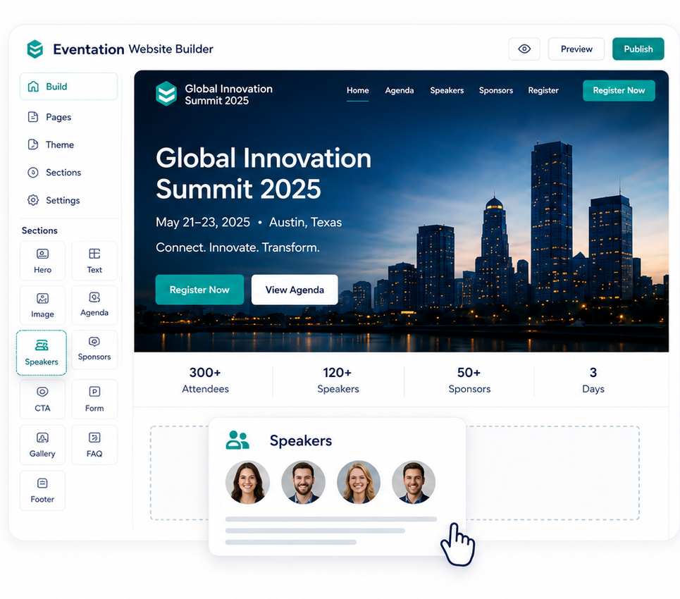 Build event websites with ease